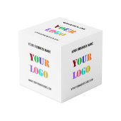Logo d'entreprise personnalisé et Cube promotionne (Angle devant)