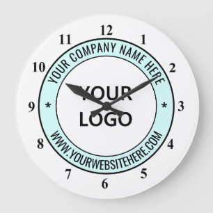 Logo d'entreprise personnalisé et horloge promotio