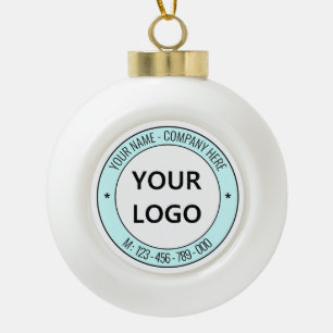 Logo d'entreprise personnalisé et ornement de Noël