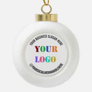 Logo d'entreprise personnalisé et ornement de Noël