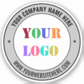 Logo d'entreprise personnalisé et Sticker de texte (Recto)