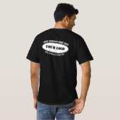 Logo d'entreprise personnalisé et T-shirt texte (Dos entier)