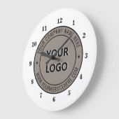 Logo d'entreprise personnalisé et texte Horloge de (Angle)