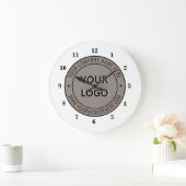 Logo d'entreprise personnalisé et texte Horloge de (Maison)