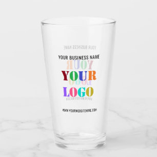 Logo d'entreprise personnalisé et verre promotionn