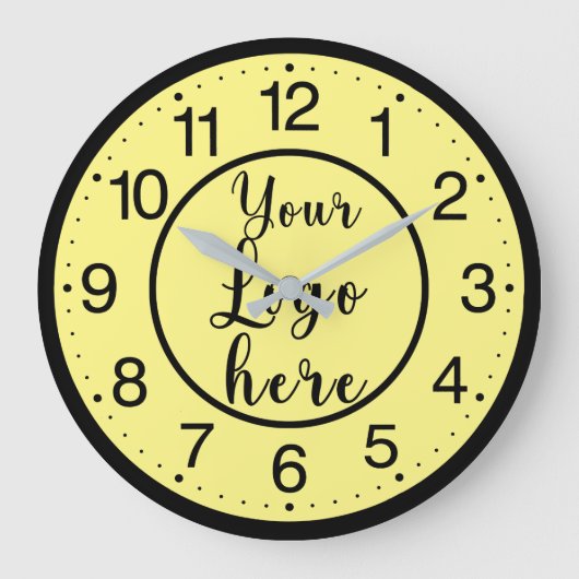 Logo d'entreprise personnalisé Grande horloge (Recto)