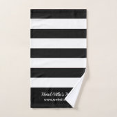 Logo d'entreprise personnalisé - Grilles noir et b (Serviette à main)