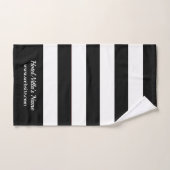 Logo d'entreprise personnalisé - Grilles noir et b (Serviette à main)
