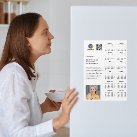 Logo d'entreprise personnalisé Magnet Calendrier d