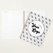 Logo d'entreprise personnalisé Motif noir et blanc (Devant avec enveloppe)