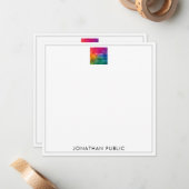 Logo d'entreprise personnalisé Nom Modèle moderne (Devant/Arrière en situation)