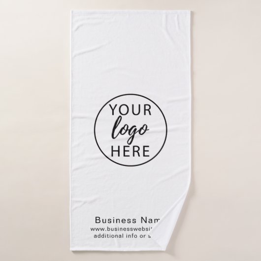 Logo d'entreprise personnalisé simple (Serviette de bain)