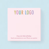 Logo d'entreprise Pink Post-it® Notes du bureau de