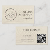 Logo d'entreprise QR Code Carte de visite de palme (Devant / Derrière)