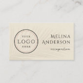 Logo d'entreprise QR Code Carte de visite de palme (Devant)