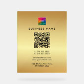 Logo d'entreprise QR Code Gold Modèle Glamor (Recto)