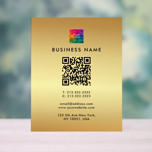 Logo d'entreprise QR Code Gold Modèle Glamor (Neutre)