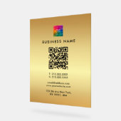 Logo d'entreprise QR Code Gold Modèle Glamor (Angle)