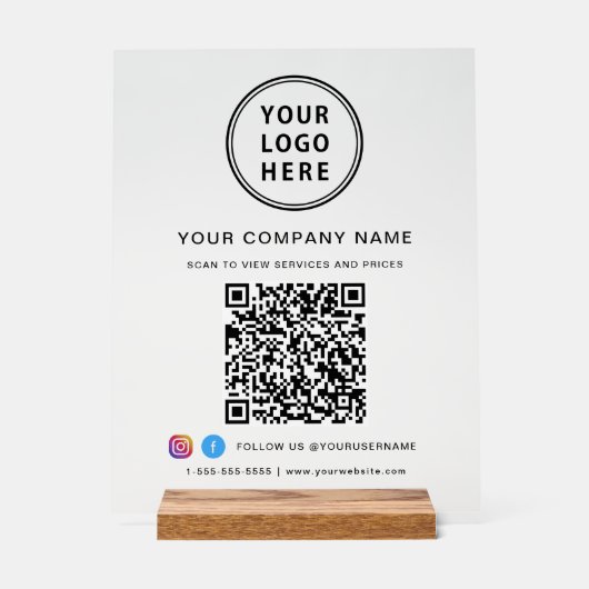 Logo d'entreprise QR Code Médias sociaux (Recto)