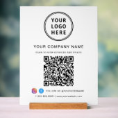 Logo d'entreprise QR Code Social Media Blanc (Neutre)