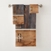 Logo d'entreprise rustique ton bois (En situation)