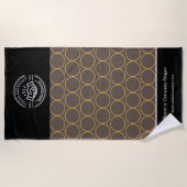 Logo d'entreprise | Serviette de plage minimaliste (Devant)