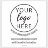 Logo d'entreprise simple autocollant personnalisé (Feuille)