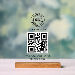 Logo d'entreprise simple et QR Code personnalisé