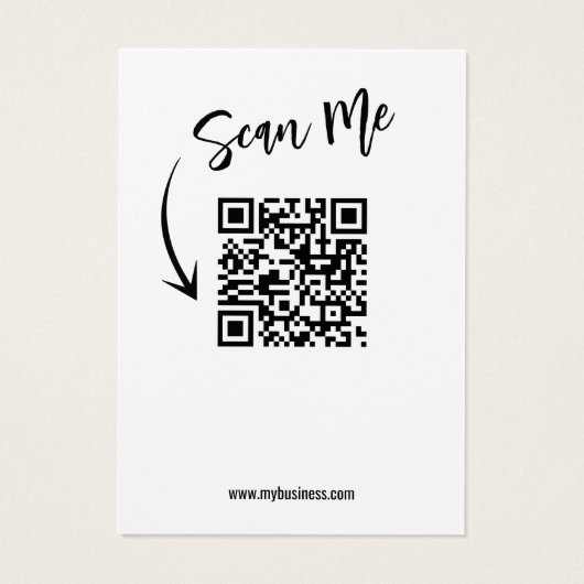 Logo d'entreprise simple QR Code minimaliste (Dos)