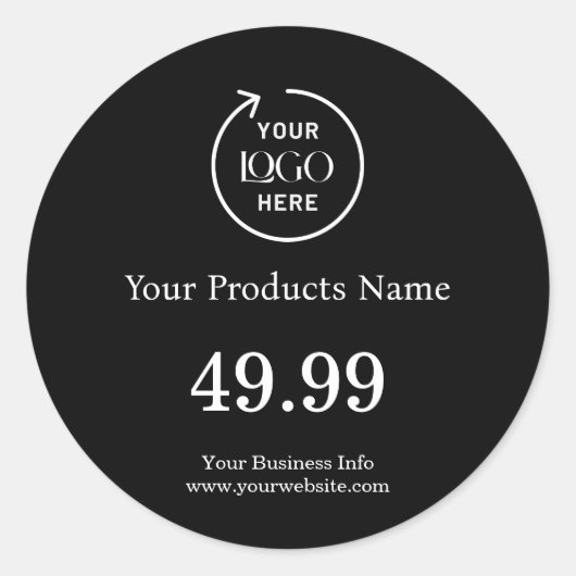Logo d'entreprise | Sticker pour étiquette de prix (Devant)