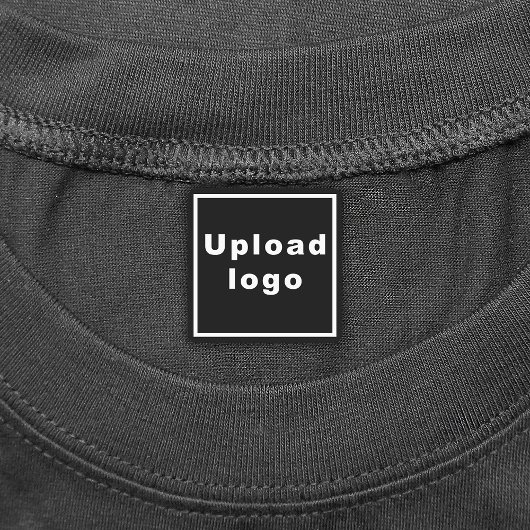 Logo d'entreprise sur Carré noir sur Étiquette