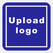 Logo d'entreprise sur Sticker Carré bleu (Devant)