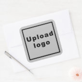 Logo d'entreprise sur Sticker Carré gris (Enveloppe)