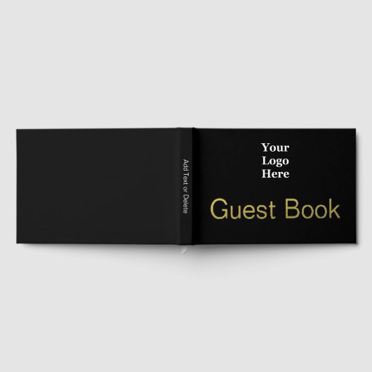 Logo d'entreprise Texte noir et or (Complet)