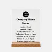 Logo d'entreprise Texte noir Heures d'ouverture (Recto)