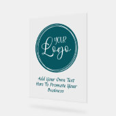 Logo d'entreprise turquoise avec texte Promo (Angle)