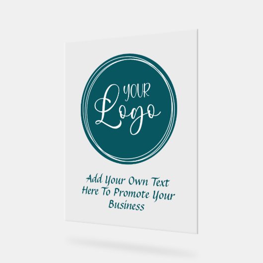 Logo d'entreprise turquoise avec texte Promo (Angle)