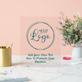 Logo d'entreprise turquoise avec texte promotionne (Mariage)