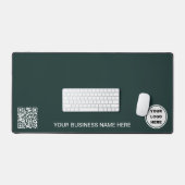 Logo d'entreprise vert foncé et code QR promotionn (Clavier et souris)