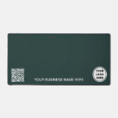 Logo d'entreprise vert foncé et code QR promotionn (Recto)