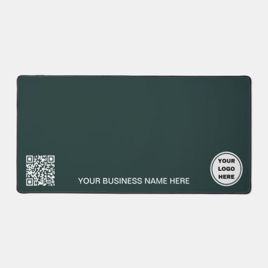 Logo d'entreprise vert foncé et code QR promotionn (Recto)