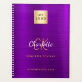 Logo d'entreprise violet or monogramme 2026 (Devant)