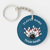 Logo d'équipe de bowling personnalisé | Porte-clés (Devant)