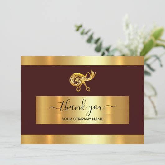 Logo des ciseaux d'or Merci carte d'insertion prof (Debout devant)