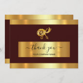 Logo des ciseaux d'or Merci carte d'insertion prof (Devant / Derrière)