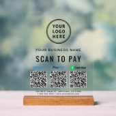 Logo des codes QR Scan to Pay Paypal Venmo CashApp (Neutre)