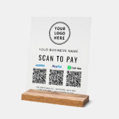 Logo des codes QR Scan to Pay Paypal Venmo CashApp (Angle)