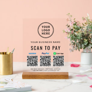 Logo des codes QR Scan to Pay Paypal Venmo CashApp