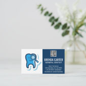 Logo des dents | Carte de visite du code d'analyse (Debout devant)