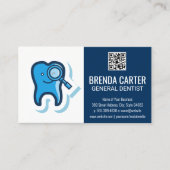 Logo des dents | Carte de visite du code d'analyse (Devant)